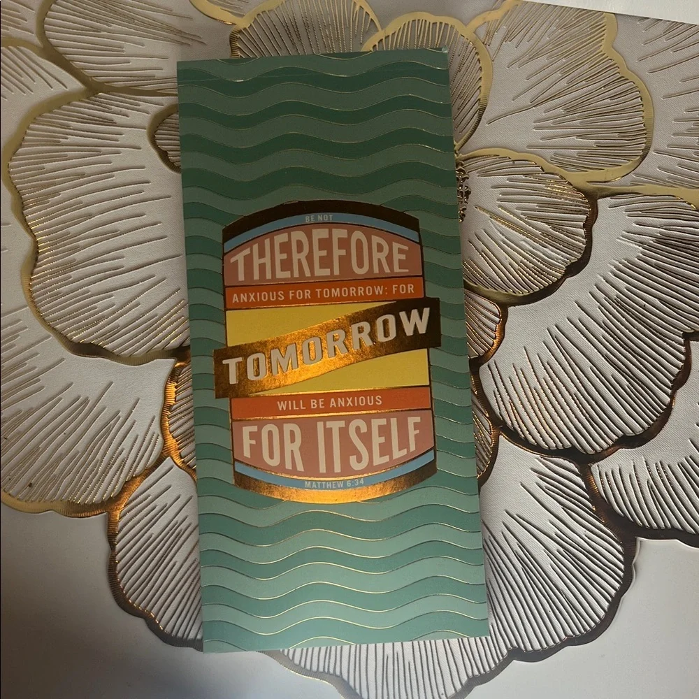Inspirational Green and Gold Notebook